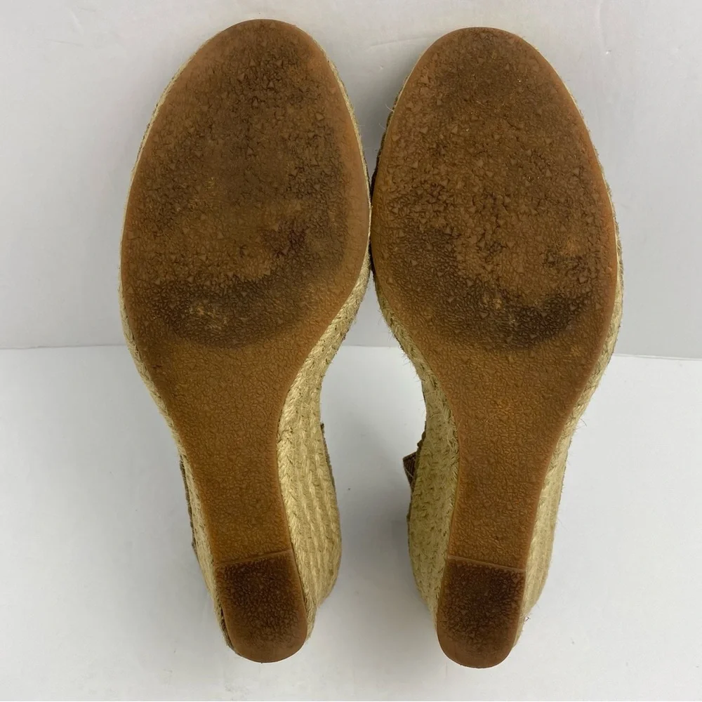 Soft Style size 8.5 Women’s Brown Espadrille Wedge Sandals